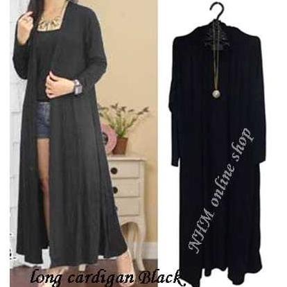 Cardigan panjang /Long cardigan/cardigan hitam/cardigan spandek