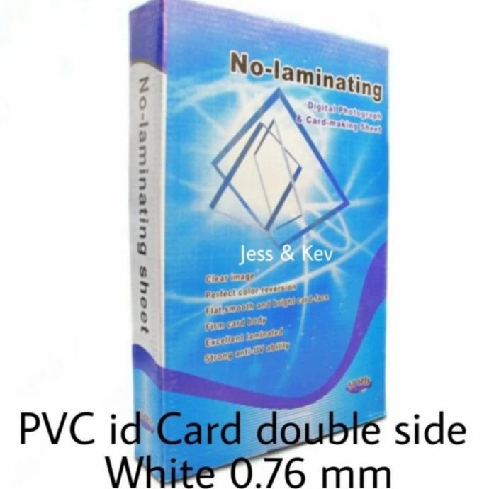 

TERBARU - PVC Id Card A4 Instan 0.76 mm White || Bahan Kertas PVC -25 set