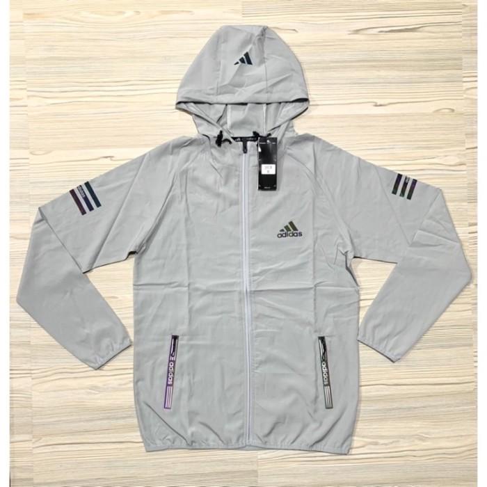 KAOS JAKET ADIDAS MICRO PRIA LENGAN PANJANG TOPI KUPLUK IMPORT RUNNING