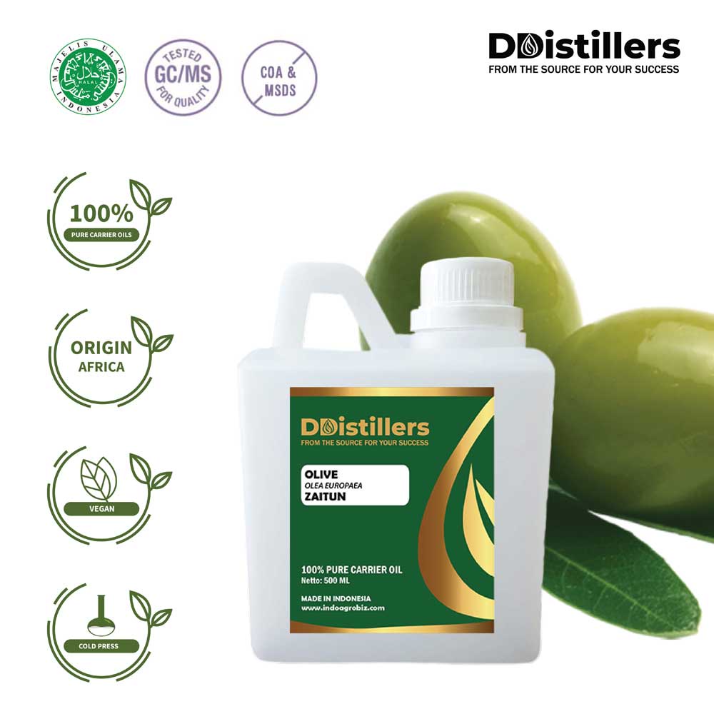 Olive / Zaitun Carrier Oil Pure 100%, 500ML-1L HDPE