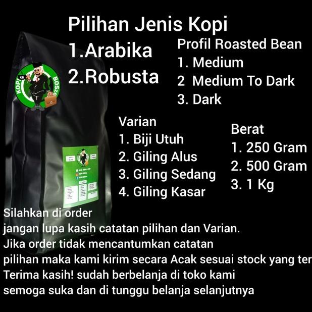 

Hitss!! Biji Kopi Bubuk Robusta Sidikalang 1Kg Medium Roast Medium To Dark