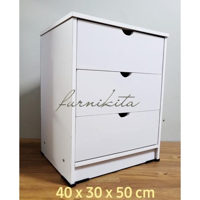 BED SIDE TABLE MEJA NAKAS LACI SERBAGUNA MEJA LAMPU TIDUR