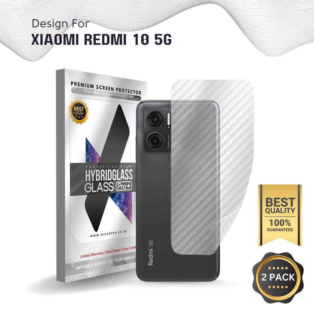 Fiber Guard Screen Protector Xiaomi Redmi 10 5G Back, 3D Anti Gores Belakang Premium, Carbon Skin Gl