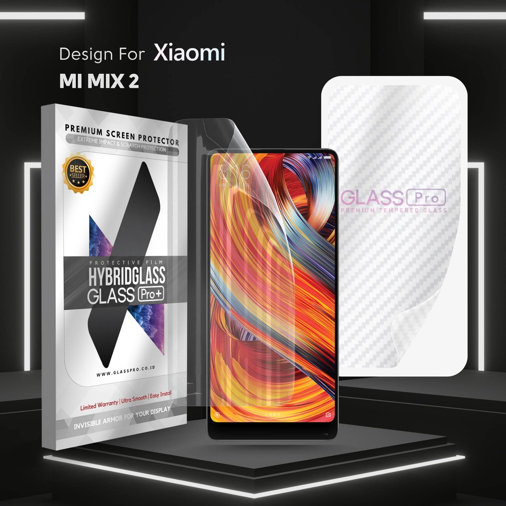 Hybrid Glass Premium Anti Gores Hydrogel Xiaomi Mi Mix 2 Full Cover Screen Protector Glass Pro Not T