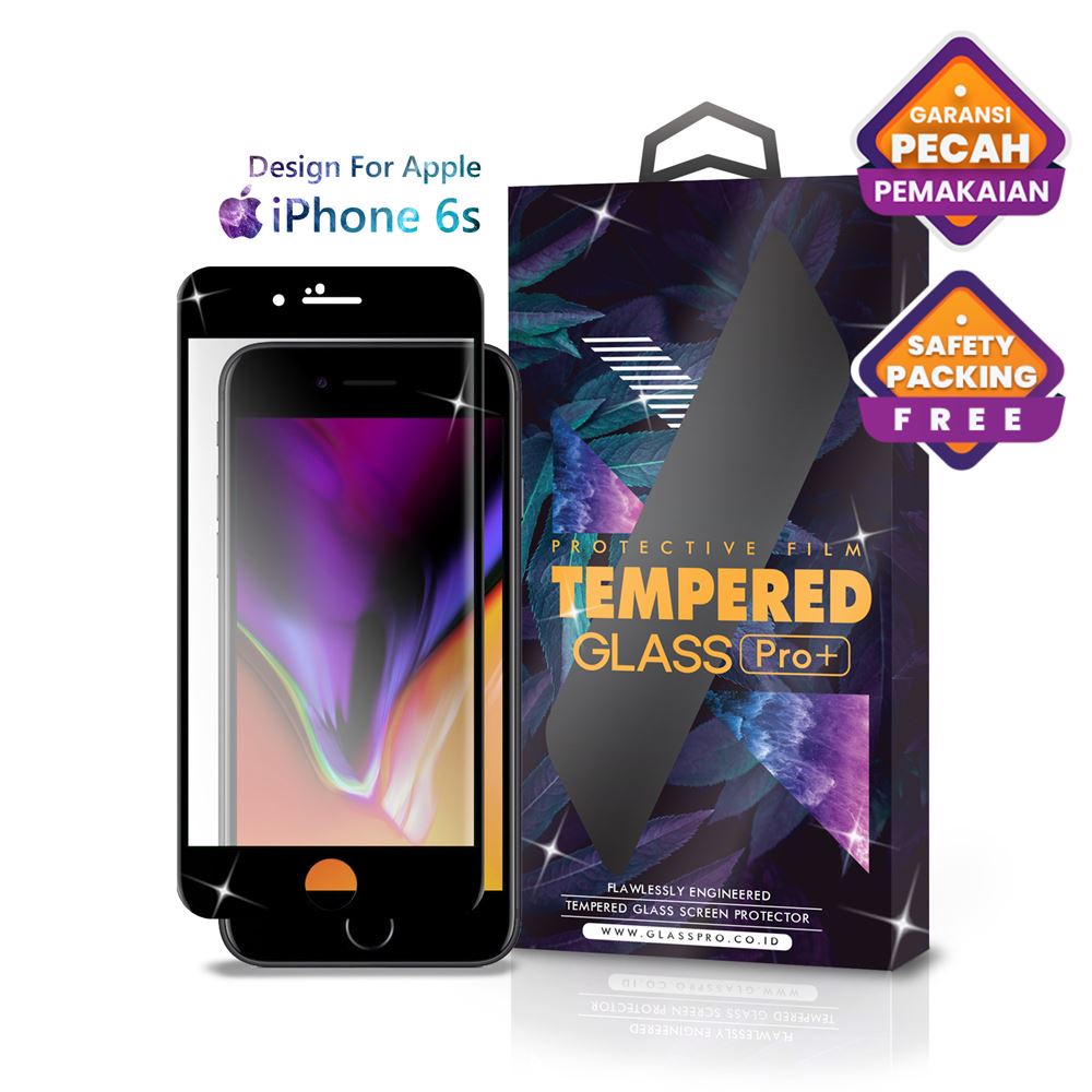 Glass Pro Tempered Glass iPhone 6s Full Cover - Premium