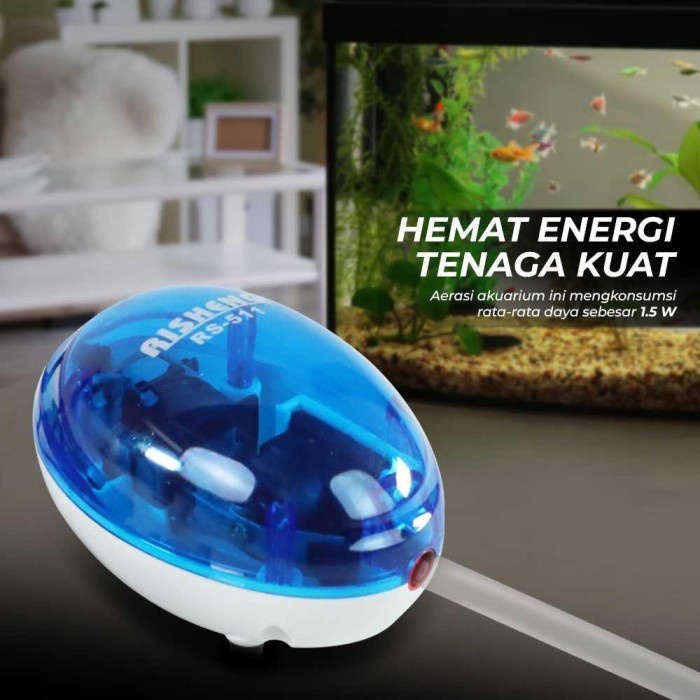 Leecom Au 315 Super Silent Aerator Mesin Pompa Udara Aquarium 1.5 Watt