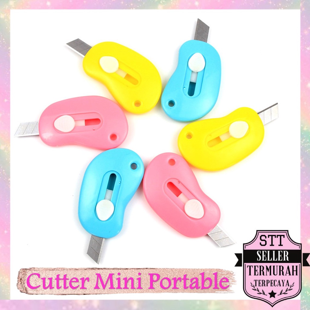 

STT Cutter Mini Portable Bentuk Oval Mini Cutter Polos Travel Kit Pemotong Kertas Paper Cutter Lucu