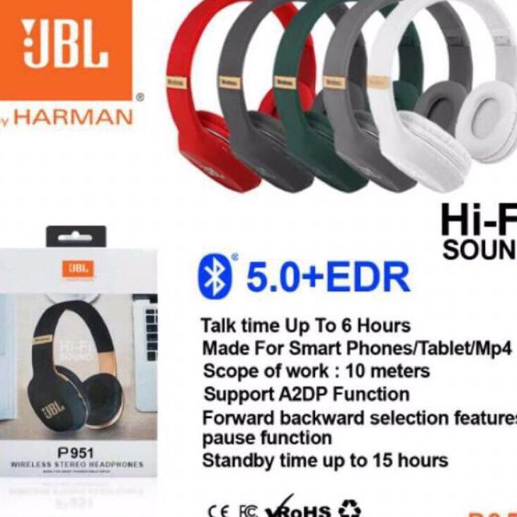 Headphone Bluetooth P951 Bando Bt Wireless Headset Ad2P Bass Handsfree P 951