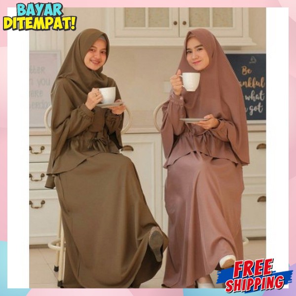 Games Fashion Muslimah Kekinian Gmis Syari Perempuan Remaja Hamis Simpel Elegant Gamiss Hari Raya Id