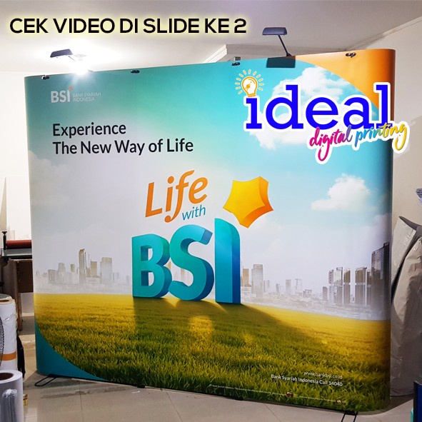 

Backwall Backdrop pameran seminar 3x3 lurus straight portable
