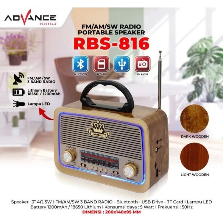 [ELECTROPICALLY] Speaker Advance radio portable RBS816