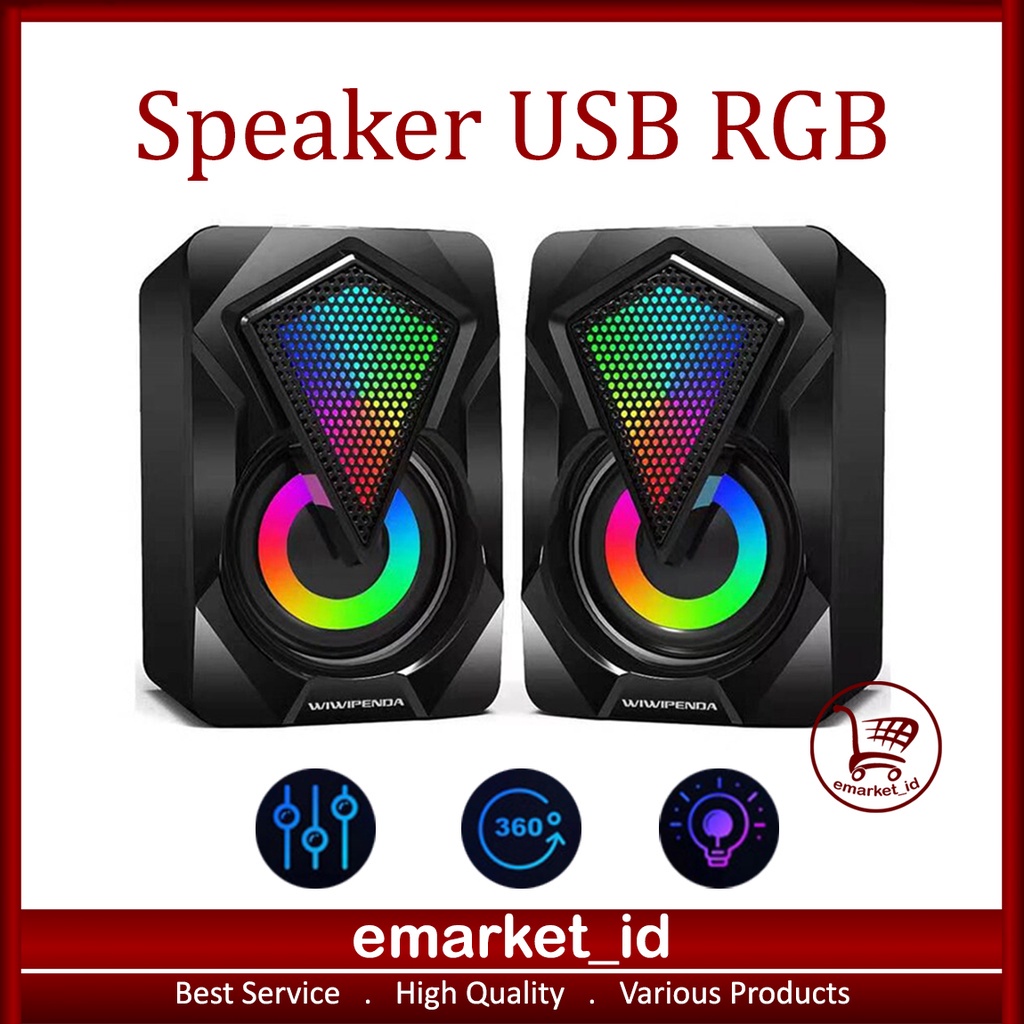 Speaker USB RGB X2 A11 / Speker Spiker Portable Aktif Mini Sound / untuk Laptop PC Komputer TV