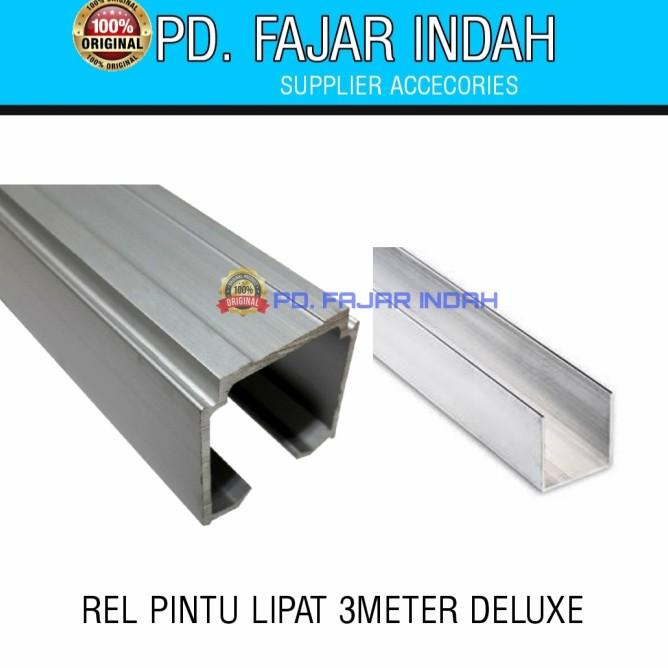 Rel Pintu Lipat Atas Bawah Alluminium Deluxe Rel Lipat Tebal