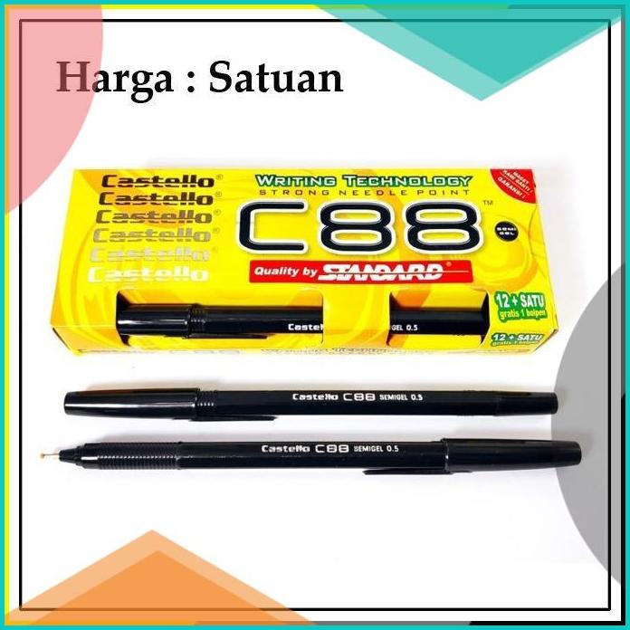 

[0579] Pulpen STANDARD pen C88 warna HITAM 0.5 mm Castello batang mura