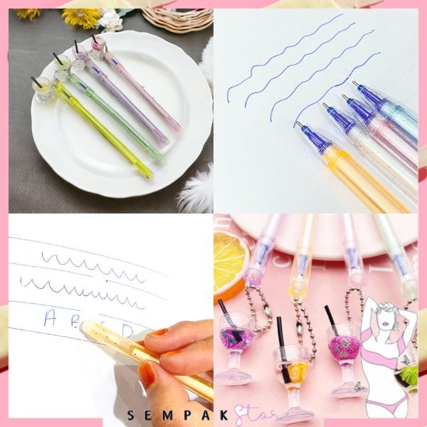 

SS Pulpen Lucu Aesthetic Pulpen Gelas Juice Fancy Pen Gantungan Minuman Cocktail Bolpoint Karakter Minuman Cangkir Pena Gel Bolpen Unik Alat Tulis Kantor Gel Karakter