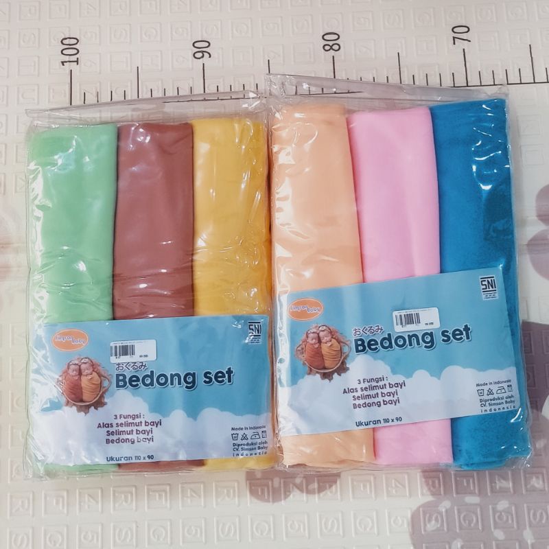 bedong set bayi warna polos/bedong baby/bedong bayi polos/bedong