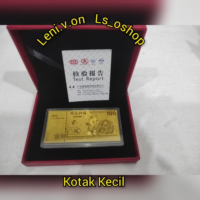 

New! Souvenir imlek / Kado Imlek Angpao Emas lembar kotak Bag Sertifi - Kotak Kecil Limited