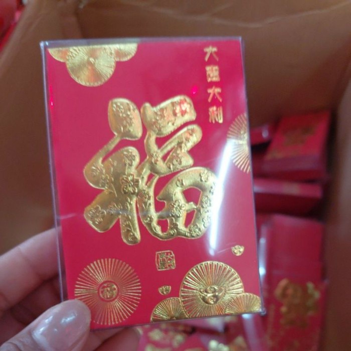 

New! amplop imlek fu emas embos import / angpao imlek hoki terbaru kyj Limited