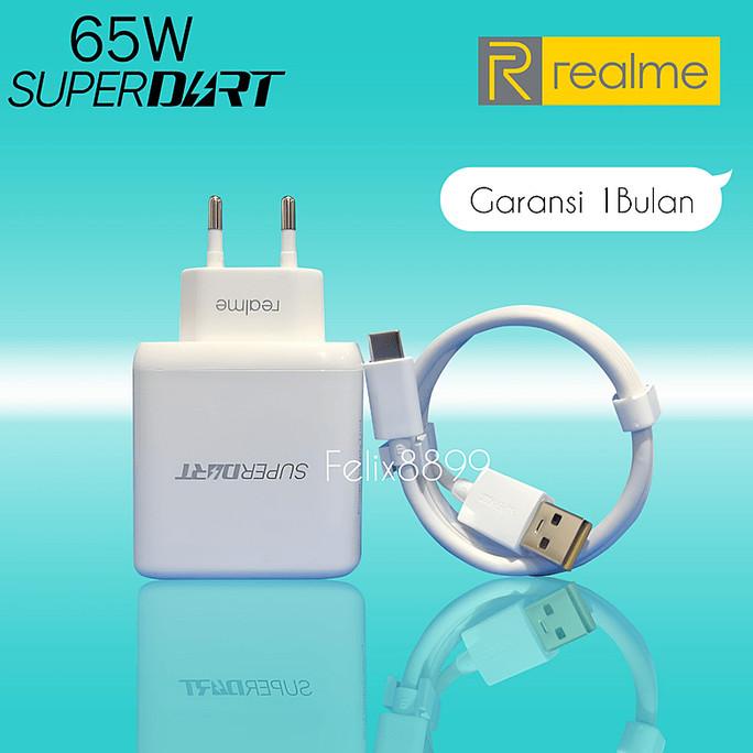 Terbaru - Charger Realme 7 Pro 8 Pro ORIGINAL Super Dart 65 Watt USB Type C ~