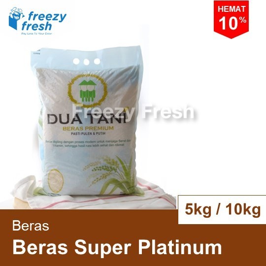 

Beras Premium Super Platinum Merk Dua Tani 5kg / 10kg