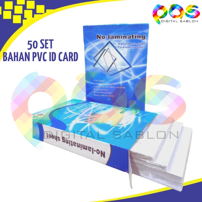 

Bahan Pvc ID Card uk A4, ( 1Pak IsI 50 set ) / PVC ID CARD