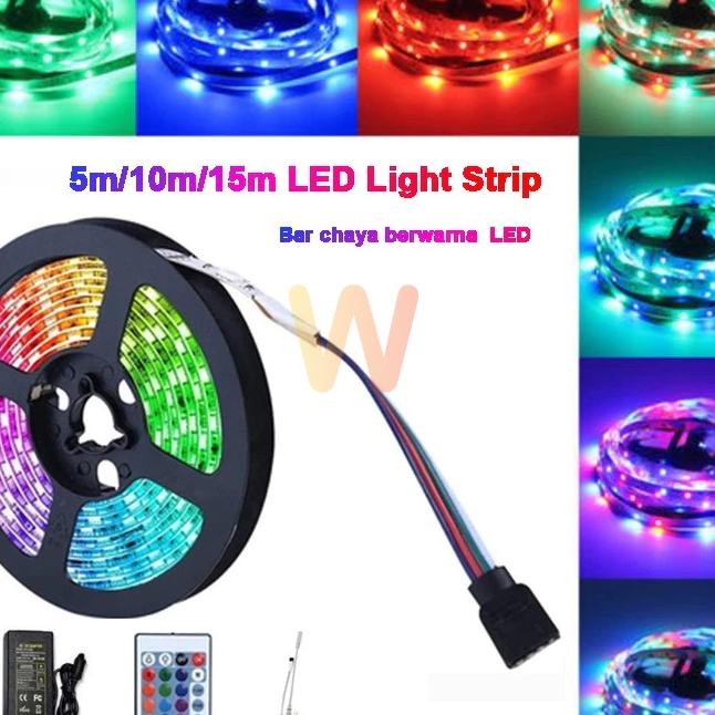 Cod5050Rgb Paket Lampu Neon Flex 5M / 10M / 15M / 20M Led Selang Fleksibel Warna Neon Box Outdoor Ip