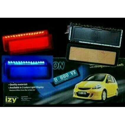 DUDUKAN PLAT NOMOR ACRYLIC IZY WITH LED MOBIL CRV TURBO