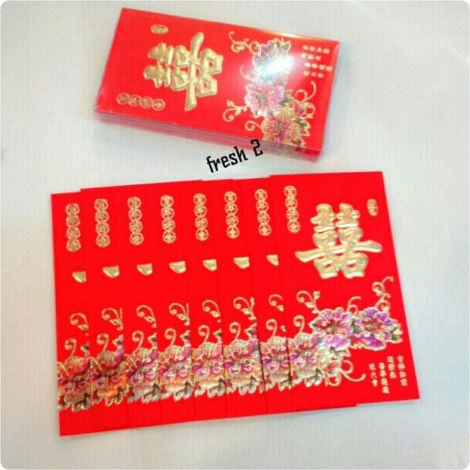 

[IMLEK] angpao shuangxi panjang isi 25 lembar bahan halus.amplop wedding TERLARIS