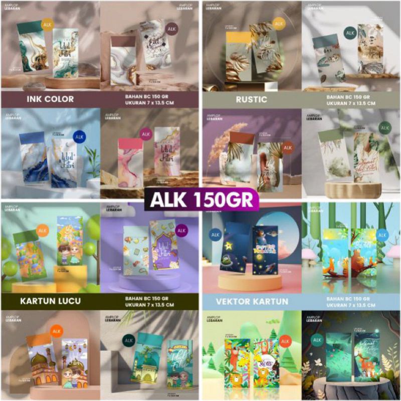 

Amplop Lebaran Bahan Tebal (isi 100pcs) Bahan BC 150GR | Size 7 x 13,5 CM