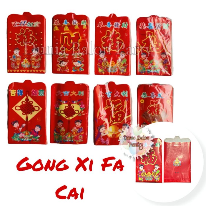 

New! Angpao Imlek FUK FU / Angpao Hongbao Merah / Amplop Sincia Size M kyj Limited