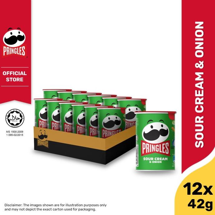 

READY STOCK [CARTON DEALS] PRINGLES SOUR CREAM & ONION KERIPIK 42GR (12 PCS) !!!!!