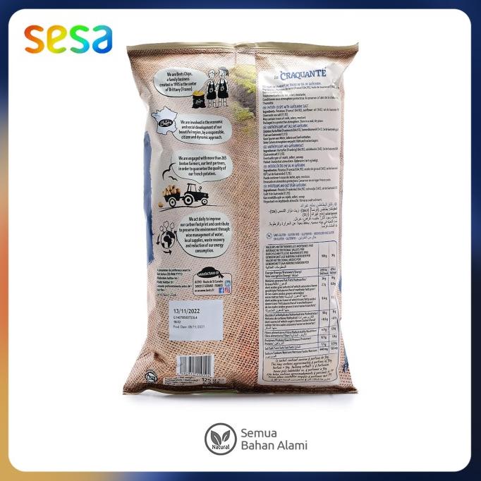 

READY STOCK BRETS - POTATO CHIPS GUERANDE SEA SALT 125 G (SNACK SEHAT) !!!!!