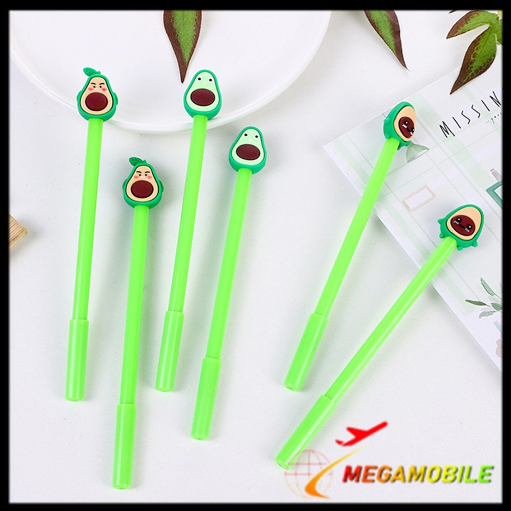 

MM - Pena Karakter Alpukat Lucu Pulpen Tinta Gel Cair Motif Avocado Unik Alat Tulis Kantor Sekolah Stationary Murah