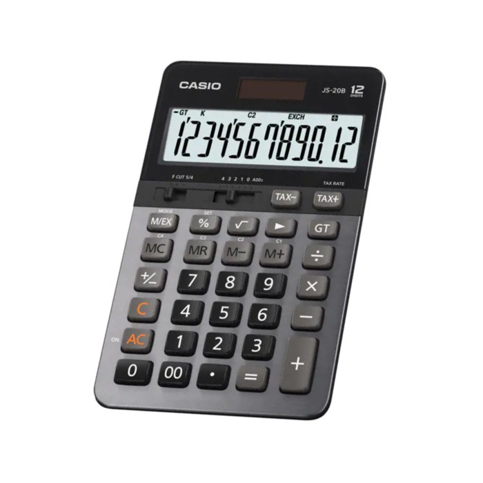 

CASIO KALKULATOR JS-20B - BLACK - KALKULATOR KANTOR - 12 DIGIT ORIGINAL TERBARU