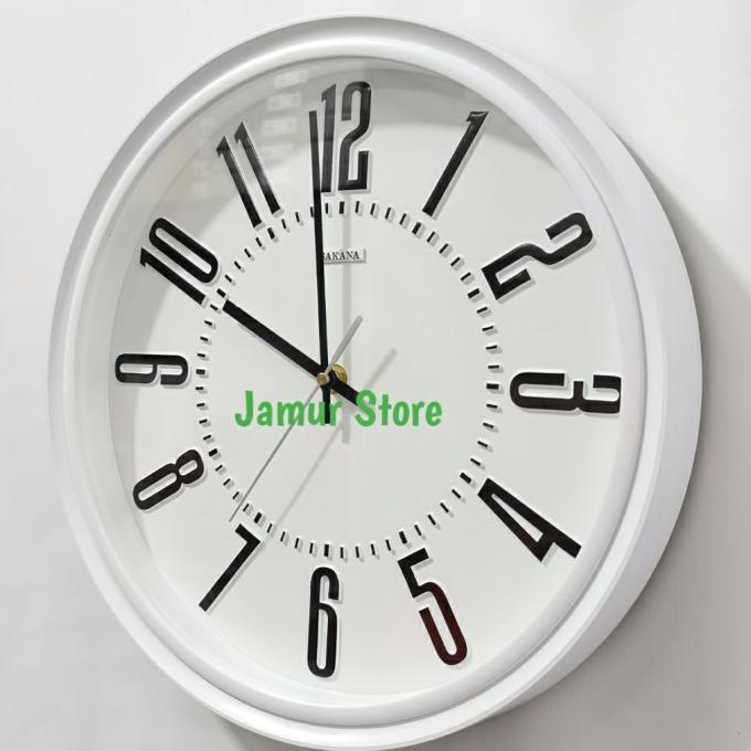 Wall Clock Sakana 550 Putih/Jam Dinding Sakana 550 Original Sakana
