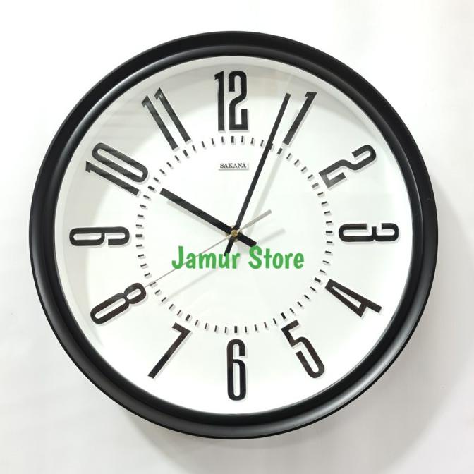 Jam Dinding Sakana 550 (Hitam) Original Sakana 100%