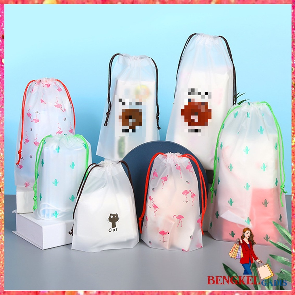 BG Travel Pouch Organizer Anti Air Tas Serut Make Up Karakter Serbaguna Kantong Travel Bag Waterprof