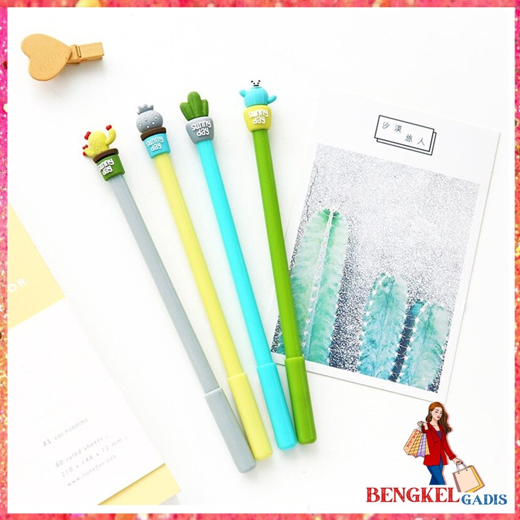 

BG Pena Karakter Kaktus Pulpen Cactus Karakter Lucu Warna Warni Bolpen Cute Tinta Gel Alat Tulis Kantor Sekolah