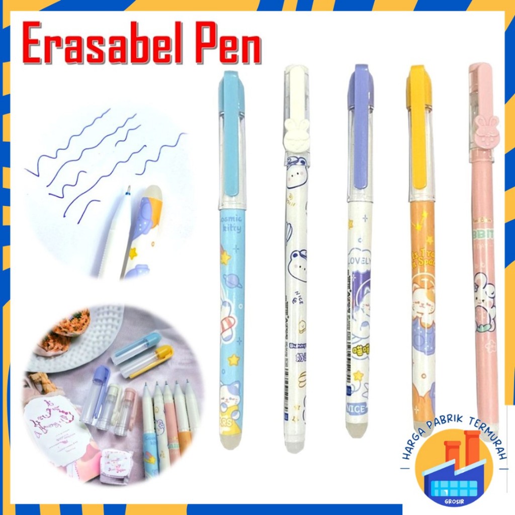 

HPT Pulpen Gel 0.5mm Erasable Gel Pen Bolpoin Tinta Gel Cair Bisa Di Hapus Pena Aesthetic Edition Karakter Kartun