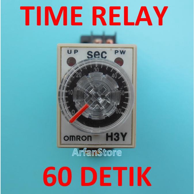 Tdr 60 Detik Time Delay Relay Timer Penunda Waktu Ac 220V H3Y-2 Omron