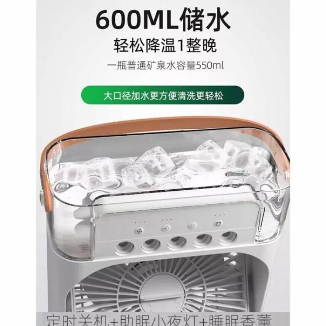 Mini AC Portable + Kipas Kabut / Humidifier Kipas Angin Meja