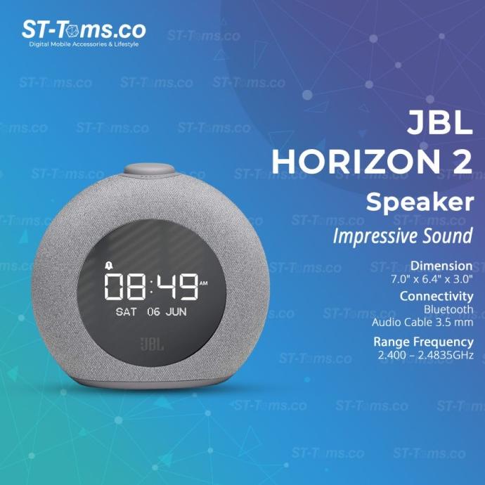 Ready Jbl Horizon Bluetooth Clock Radio With Usb Charging - Black Original