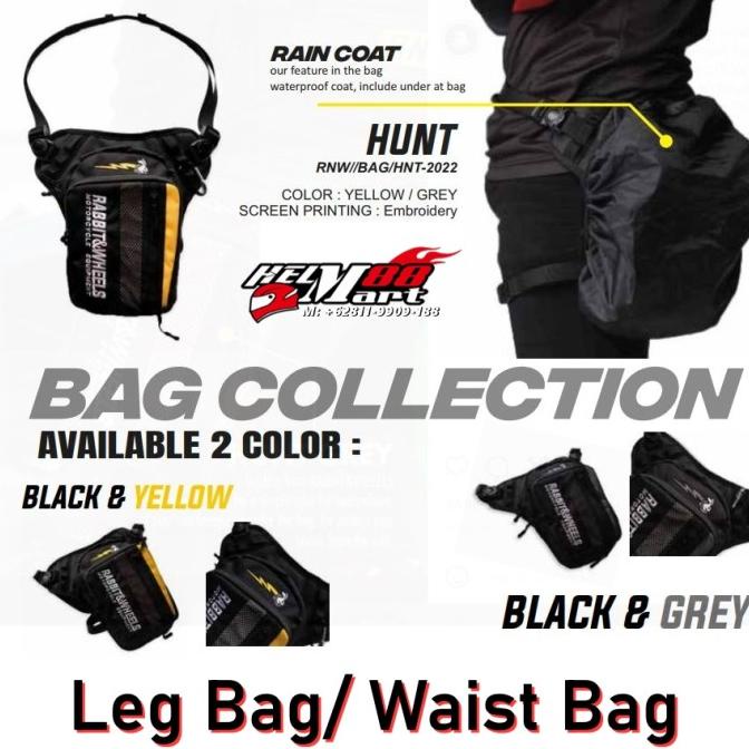 bn-08 rabbit and wheels hunt leg bag/ hip bag/ waist bag - tas pinggang rnw
