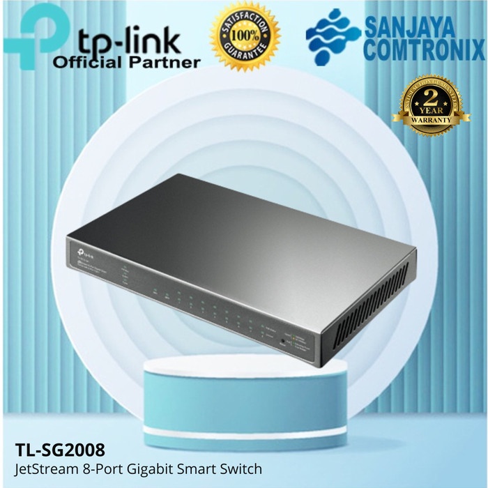 TPLINK TL-SG2008 8-PORT GIGABIT SMART SWITCH