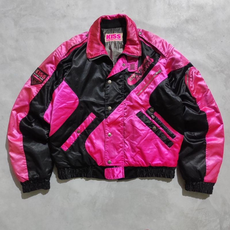 Kiss Racing Team Vintage Colorblock Nylon Sateen Jacket