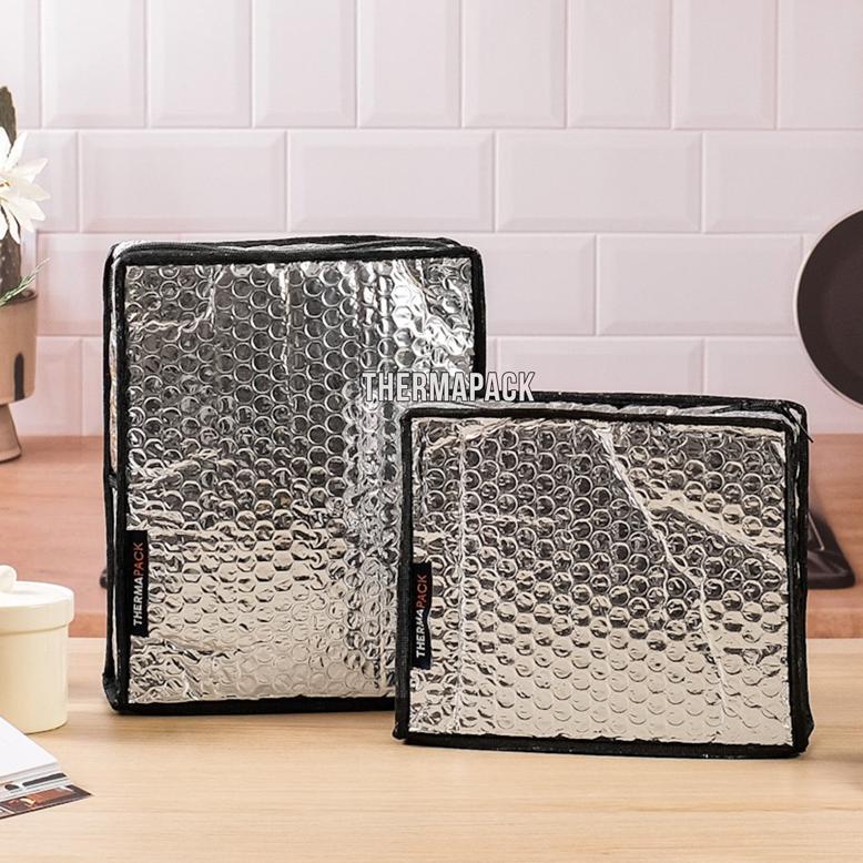 

Ready ThermaPack Insulated Bottle Case | Thermal Aluminium Bubble Zip Pouch