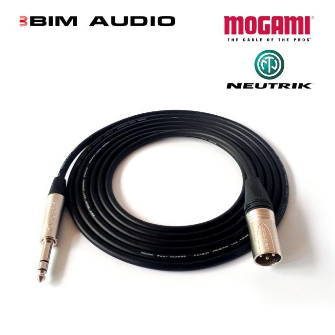 Kabel Speaker Studio Monitor MOGAMI, NEUTRIK TRS to XLR-Male 3-pin