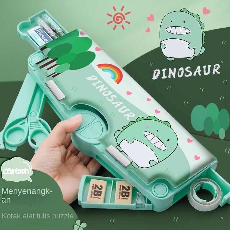 

Sale! PuluzKotak Pensil Multifungsi Motif Unicorn / Dinosaurus / Astronot Untuk Anak Lengkap Peruncing Gunting Isolasi Penghapus Penggaris Terlaris