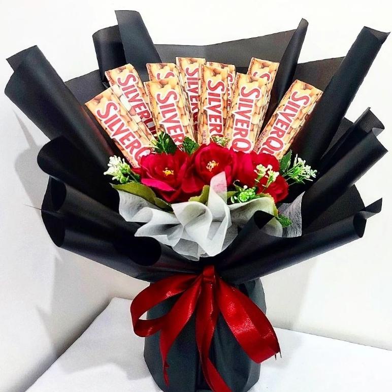 

COD BUKET SILVERQUEEN 25gram/ buket Coklat custom kado ulangtahun/wisuda/anniversary/valentine Terlaris