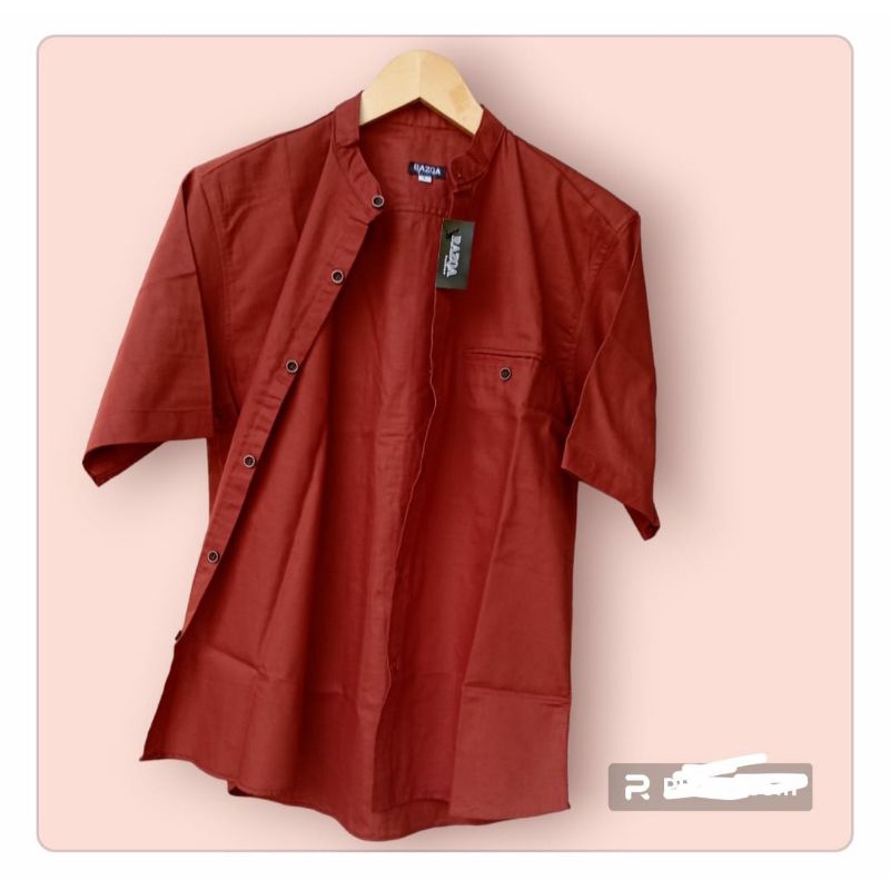 KEMEJA PRIA MERAH BATA / kemko pria terbaik / koko pria dewasa